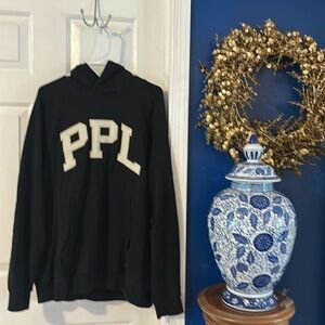 NWOT Black & White Paper Planes Planes Crew Jay Z Hooded Pullover Size 2XL